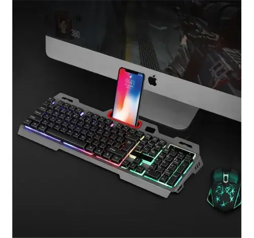 Miniatura: Kit Mouse Teclado Semi Mecanico Gamer Luminoso Usb Pc Rgb Mode CMK-198