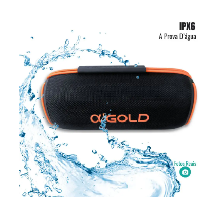 Caixa de Som Portátil TWS 60W A Gold SM7A Original Bass Boost Qualidade Premium