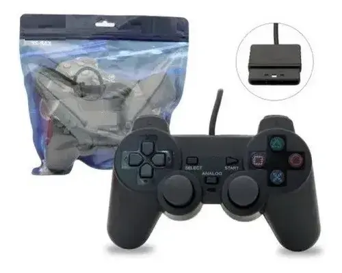 Controle Ps2 Playstation Play 2 Ps1 Manete Fio Con-147b