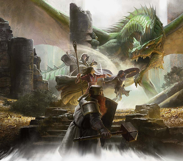 Arte oficial da aventura de Dungeons & Dragons Lost Mine of Phandelver.