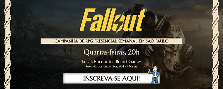 RPG de Mesa | Campanha de Fallout | Mestres de RPG em São Paulo