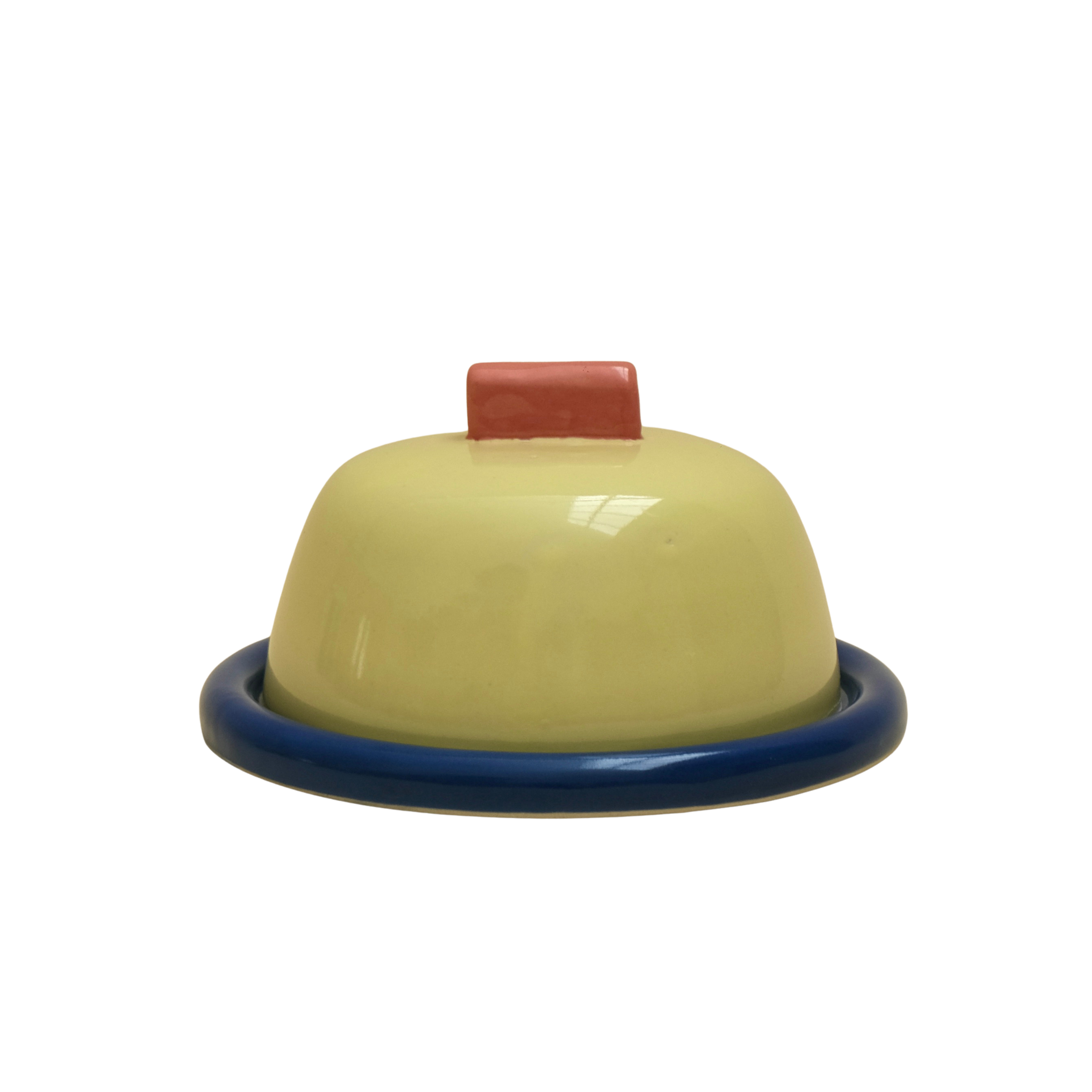 Butter Dish - Yellow and Blue