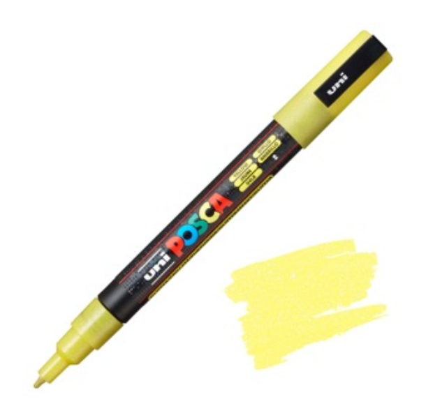 GLITTER YELLOW - 3M Medium Posca Acrylic Pen