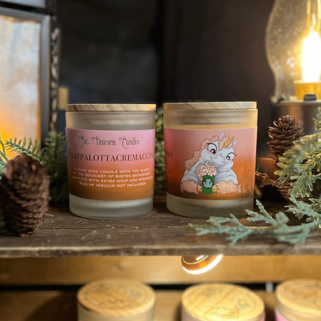 Frappalottacremaccino scented hand-poured natural wax candles