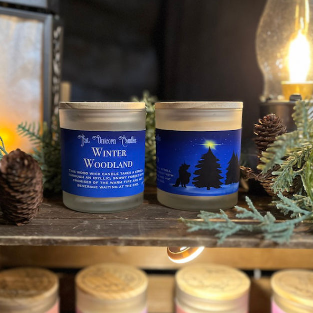 Winter Woodland scented hand-poured natural wax candles