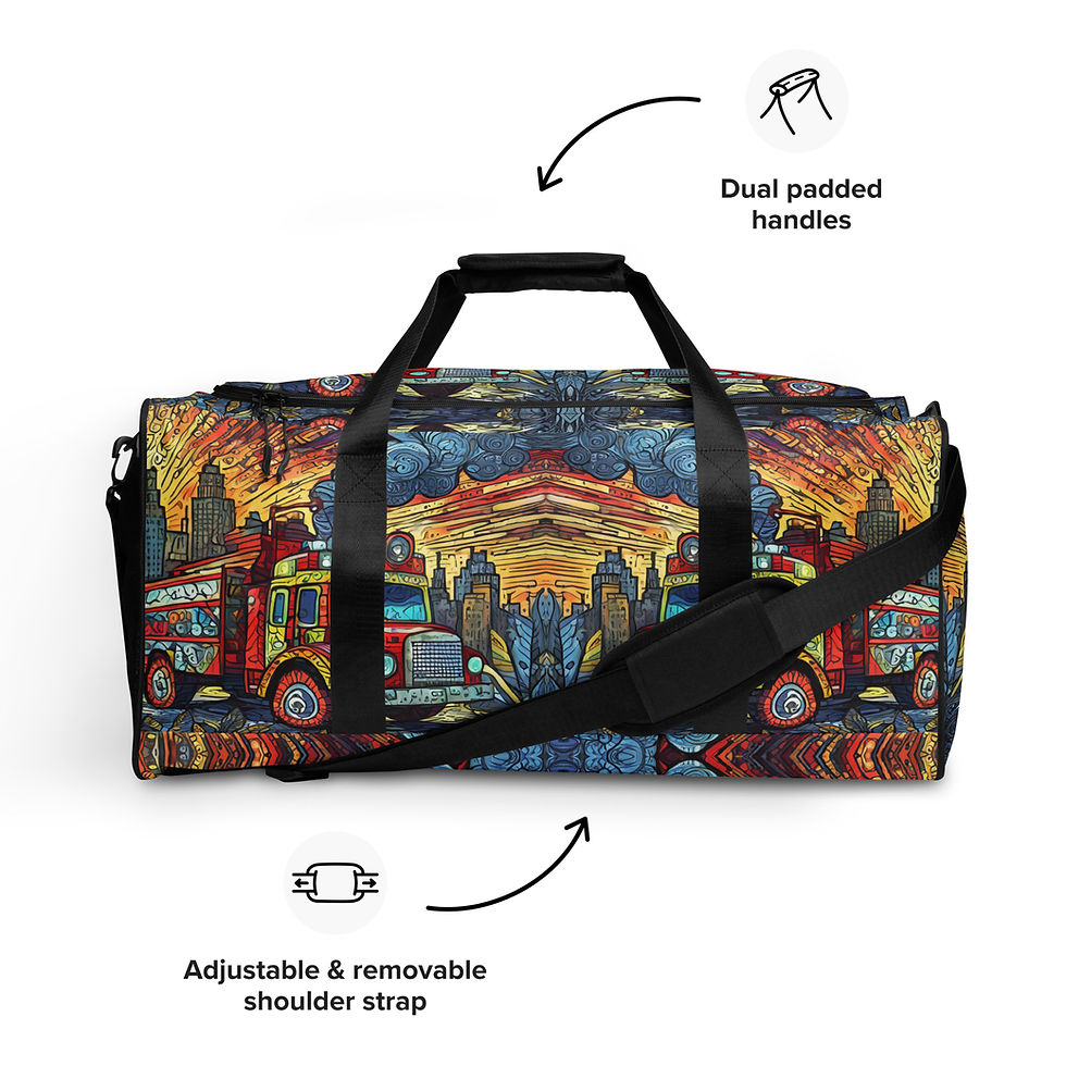 Thumbnail: tech specs of duffle bag