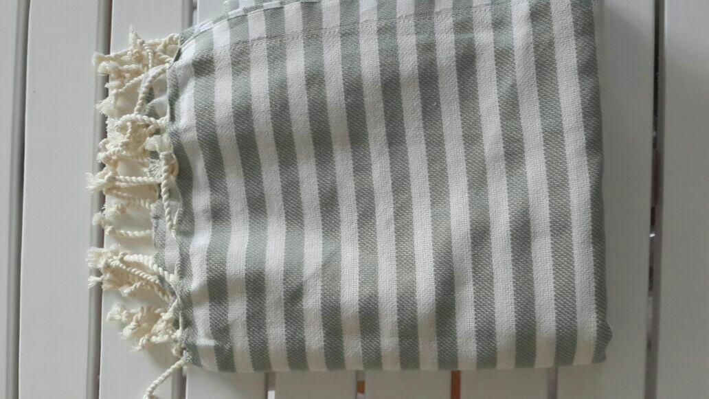 Hamam Towel Grey Stripes