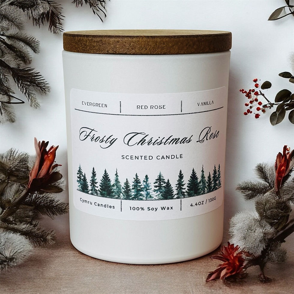 Frosty Christmas Rose Soy Candle {20cl}