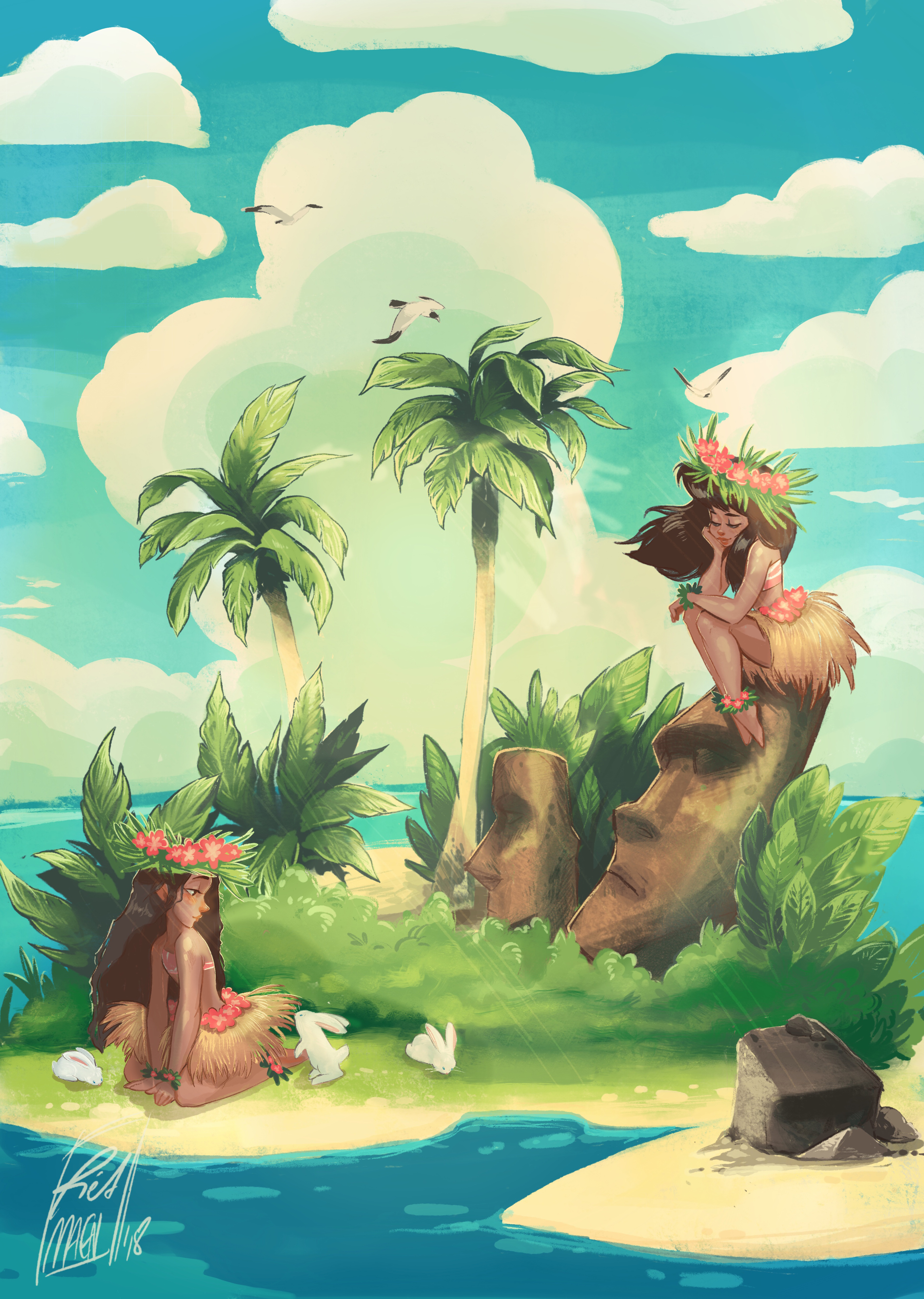 Рисунки необитаемый остров