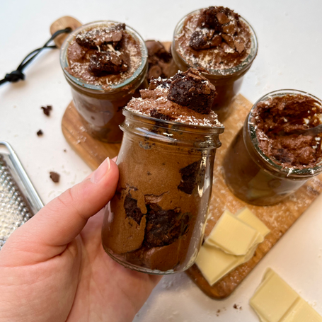 Chocolate Brownie Mousse Pots