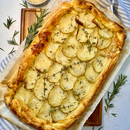 Gruyère & Rosemary Puff Pastry Potato Galette