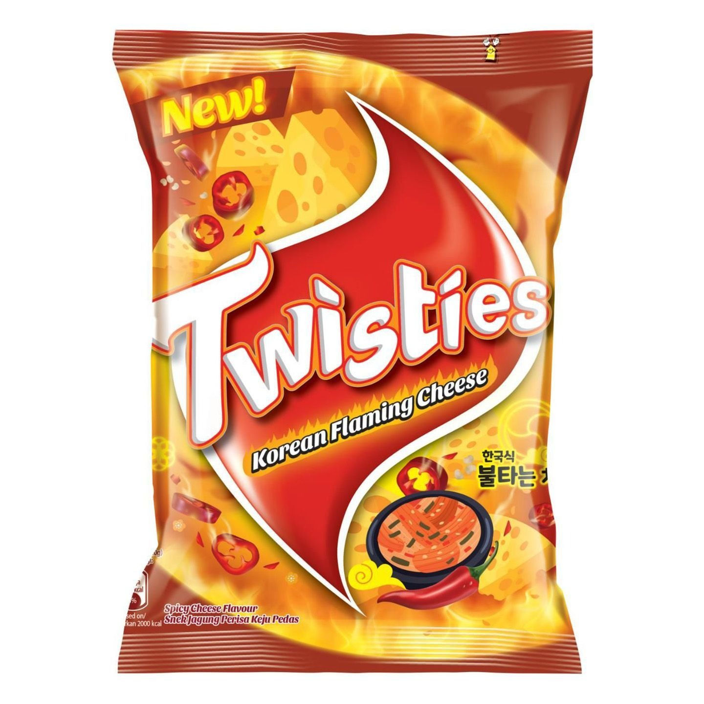 Twisties Korean Flaming Cheese Snacks 60g