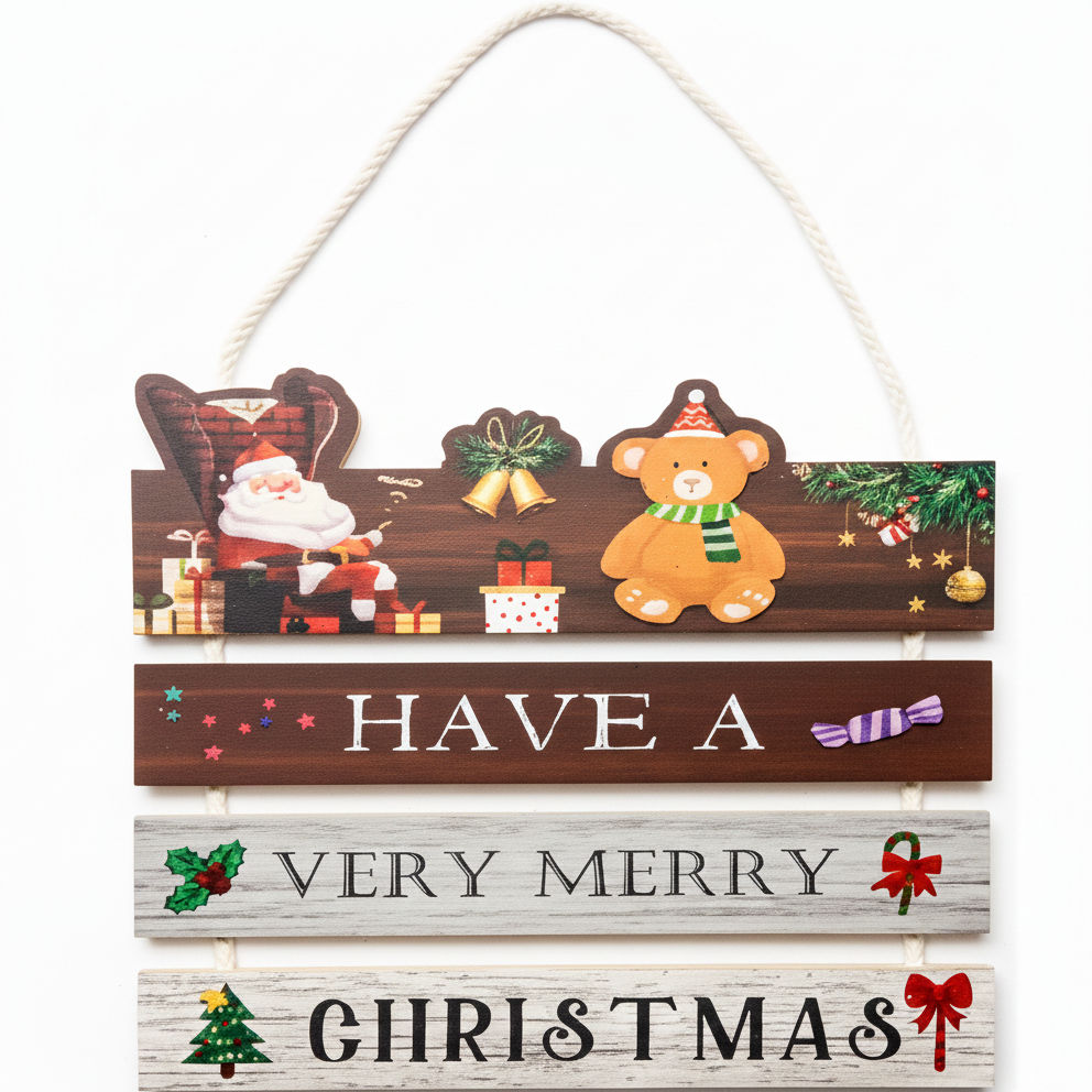 Christmas Wooden Hanging Banner