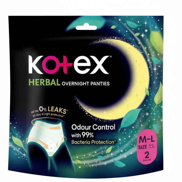 Kotex Herbal Overnight Panties M-L 2Pcs