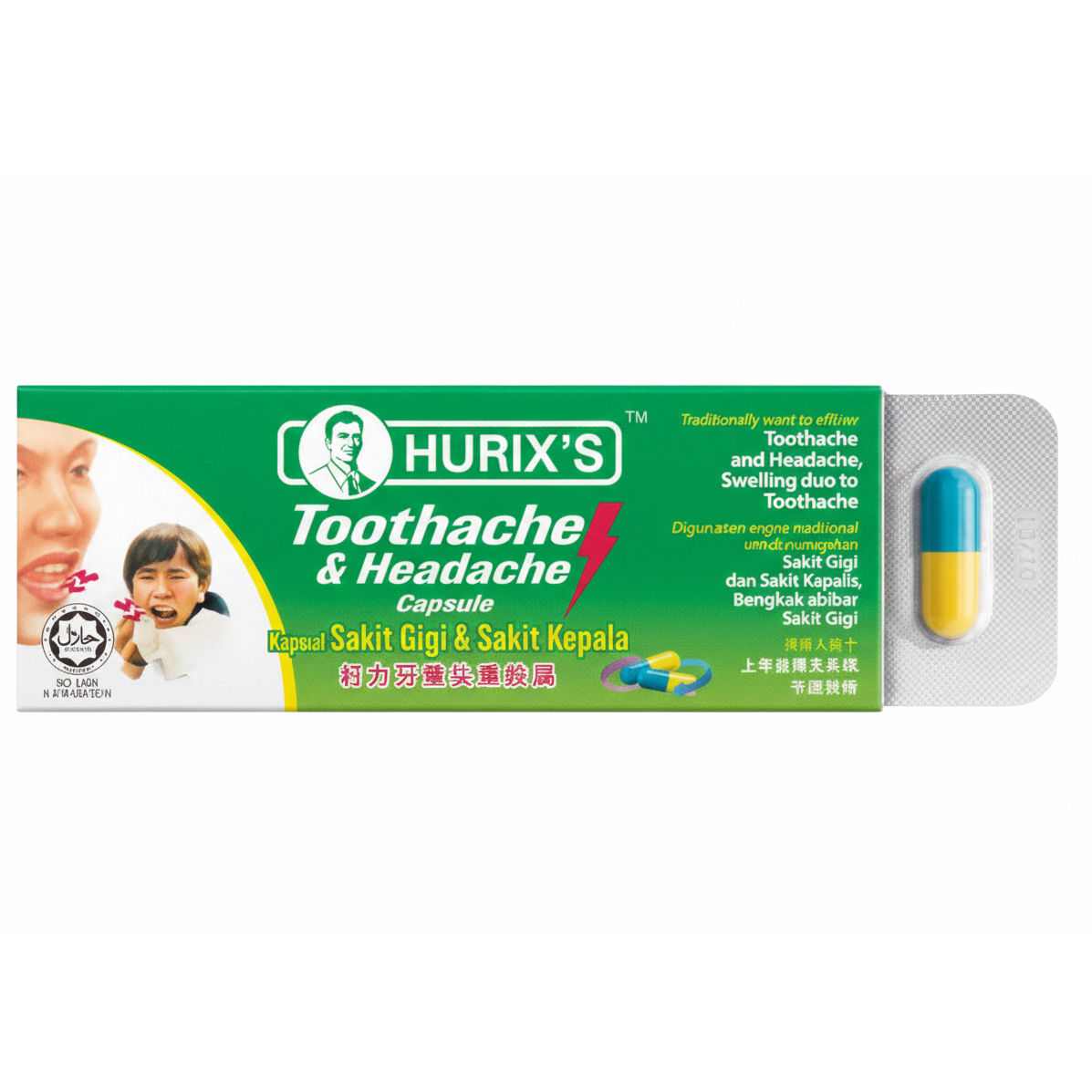 Hurix's Toothache & Headache Capsule 6's