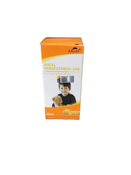 Axcel Paracetamol-250 Suspension Orange Flavour 60mL