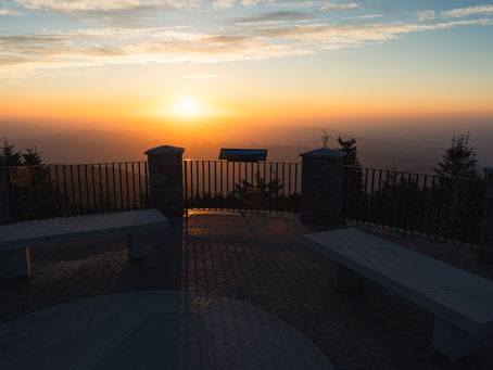 Sunrise from Mt Mitchell North Carolina along the Blue Ridge Parkway