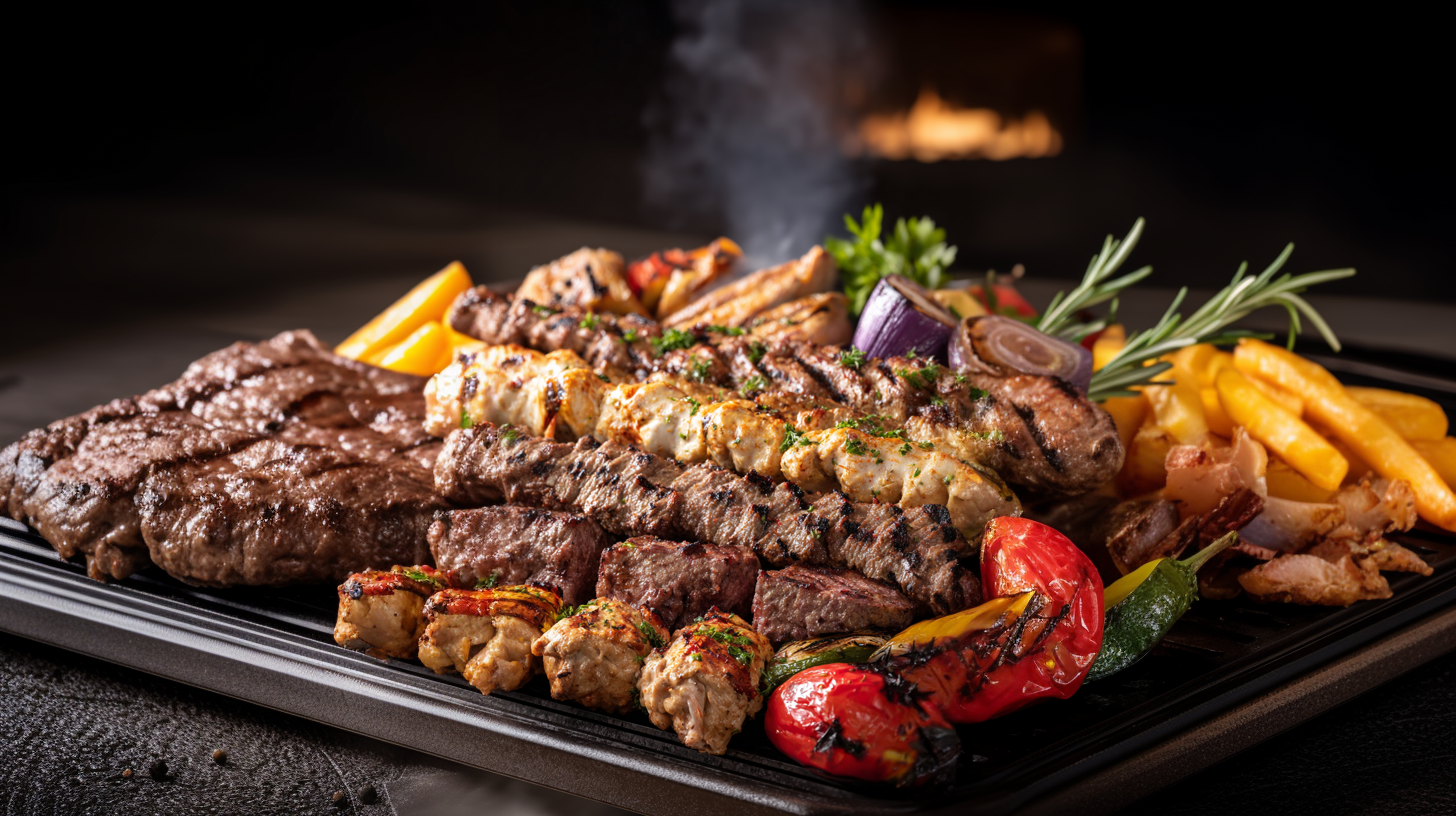 Arranged Food and Objects