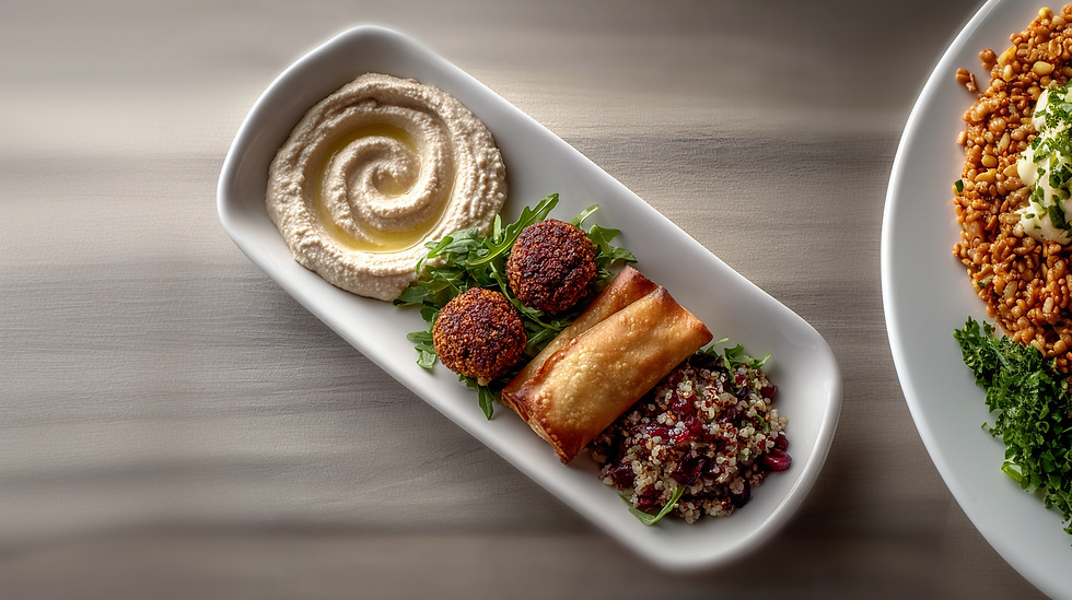 Arranged Food and Objects
