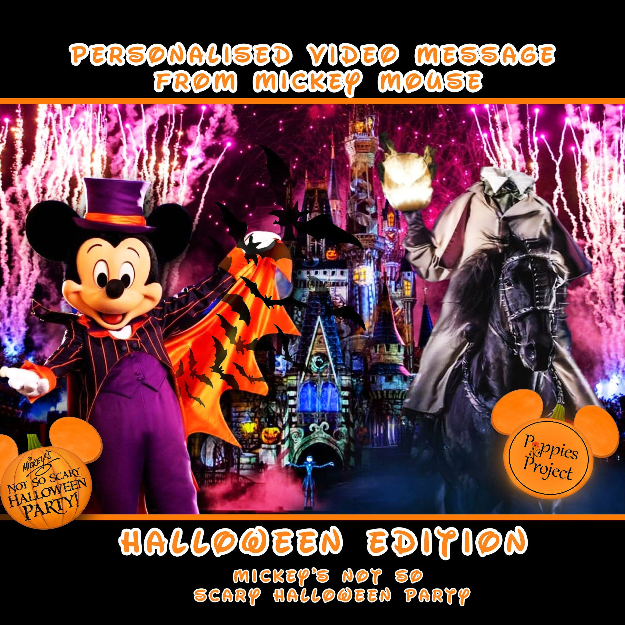 Mickey's not so scary Halloween party trip reveal - Personalised Video Message