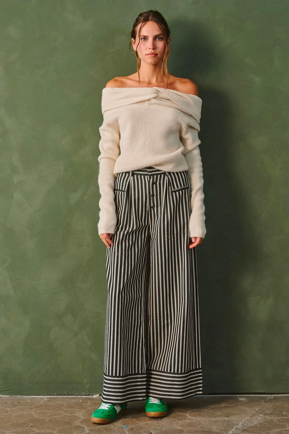 Thumbnail: Jade by Jane Los Angeles - Twist Front Jumper - Cream