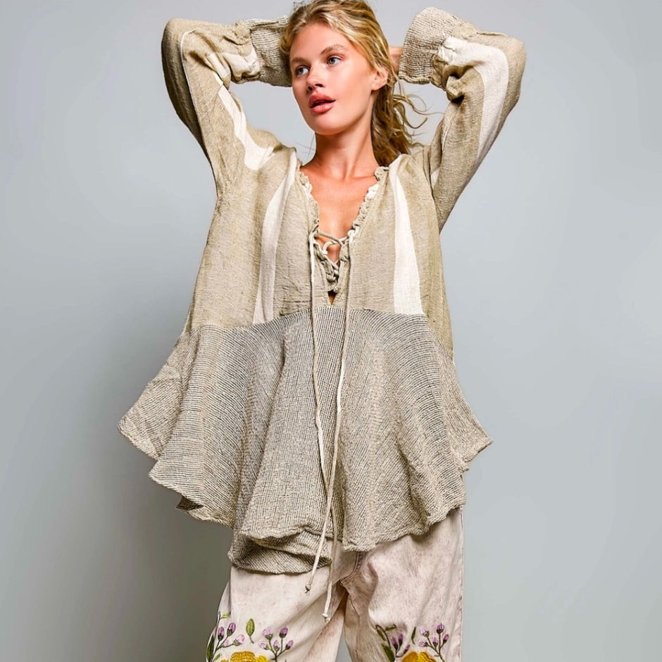 Thumbnail: POL Clothing  - Linen white tunic dress