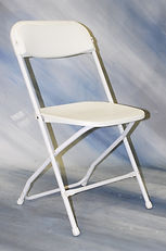 white folding chair rental