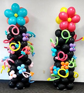 Flower balloon tower