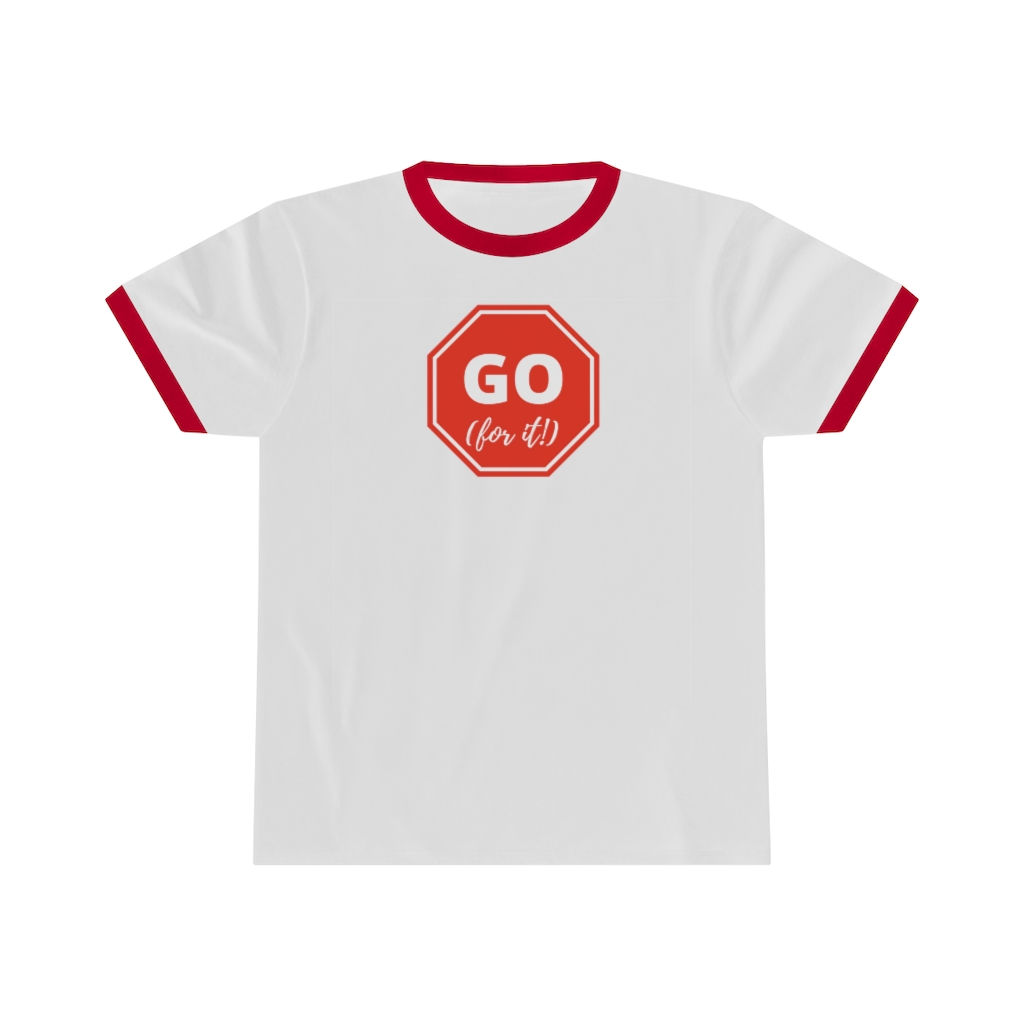 Go For It Unisex Ringer Tee