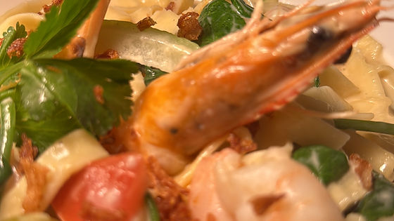 Tiger Prawns Tagliatelle