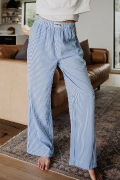 Thumbnail: Blue Striped Boxer Pajama Pant