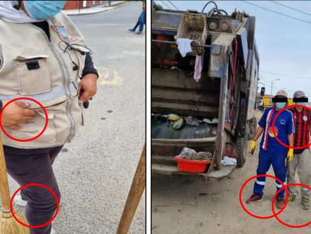 Peligrosa gestión en pandemia para los trabajadores municipales de limpieza de Víctor Larco Herrera 