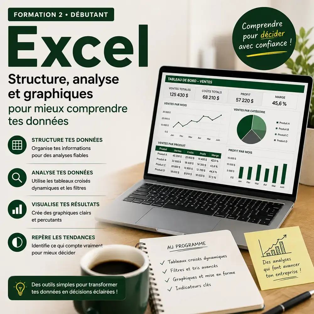 Maitrise de Microsoft Excel: Découvrez les bases d’Excel et simplifiez votre travail avec des outils pratiques et essentiels