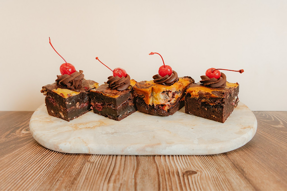 Paige's Pantry | Amberley Bakery | Black Forest Cheesecake Brownie