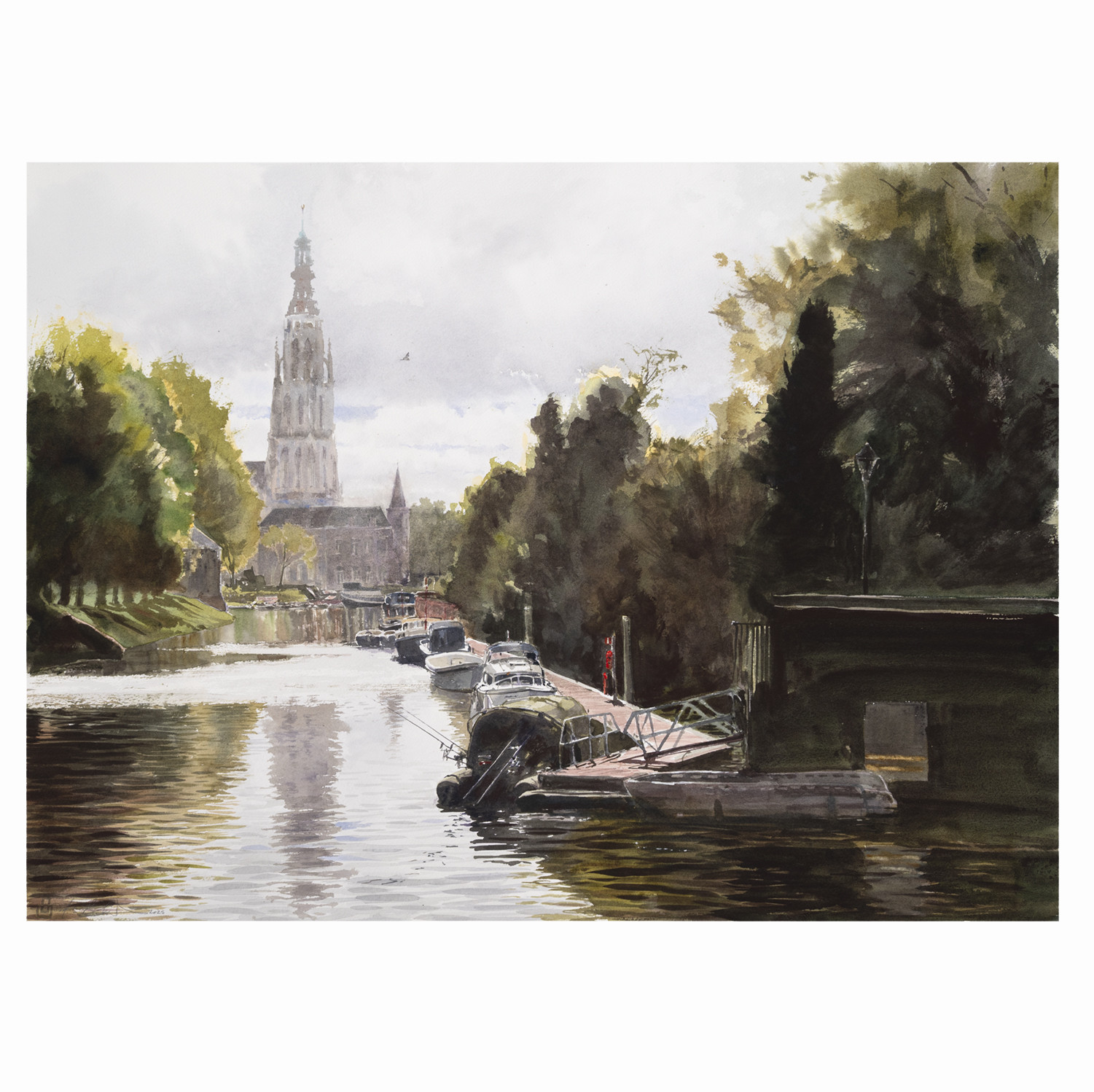 'Breda, Looking South' (giclée print) 28cm x ≈ 21cm