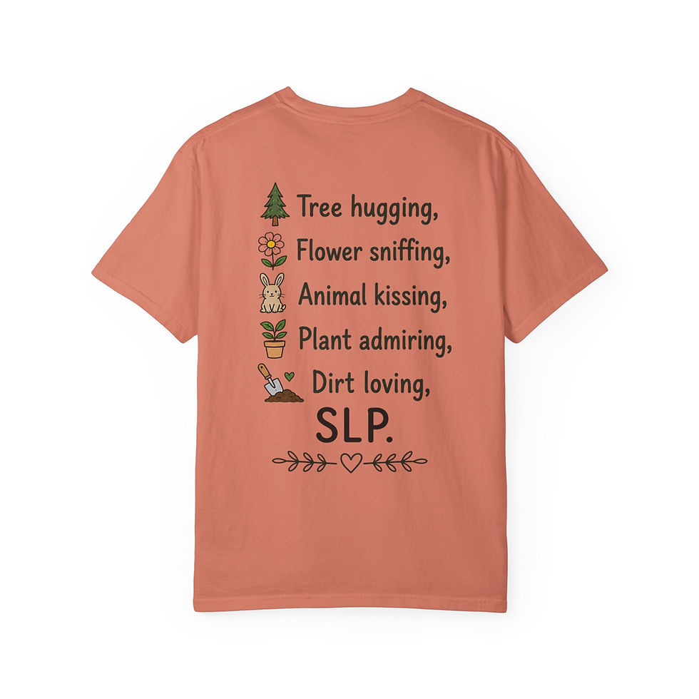 Thumbnail: "I love nature" AAC (SLP back) tshirt