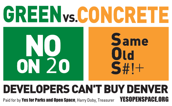 Green vs. Concrete - Vote NO on 20