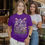 Thumbnail: Model wearing Purple Hues Wildflower T-shirt in purple