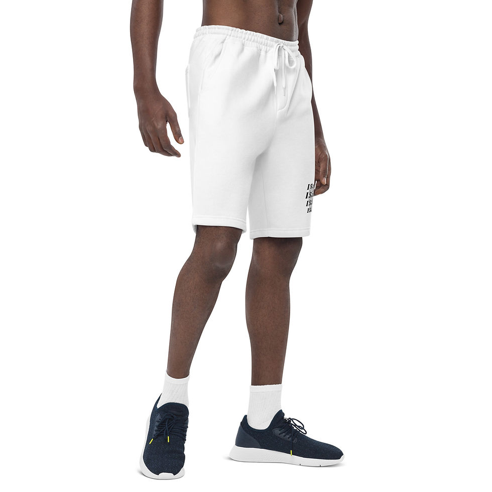 Thumbnail: Men's Classic GREYSCALE "ISWIS" Fleece Shorts