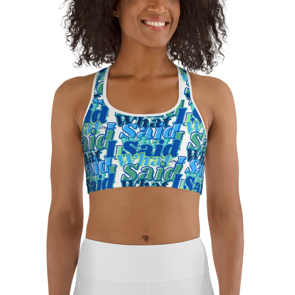 STAMPED WATER "ISWIS" Sports Bra