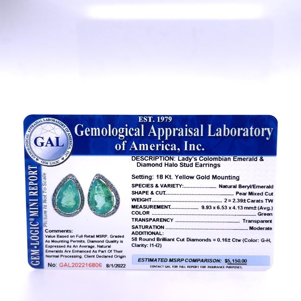 3.01 Cts Colombian Emerald, Crafted in Yellow Gold, 0.26 Cw Diamond