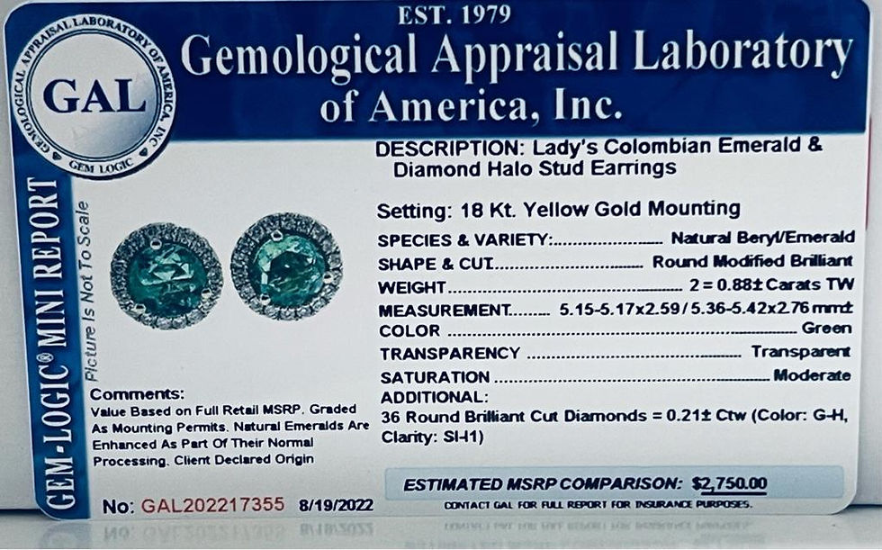 0.88 Cts Colombian Emerald, Crafted in 18K Yellow Gold, 0.212 cw Diamond.