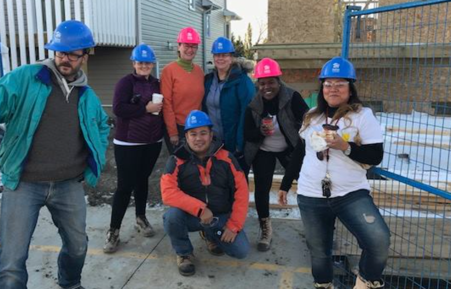 Discovery House staff voluneteering at Habitat for Humanity