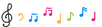 可愛い音符のイラスト