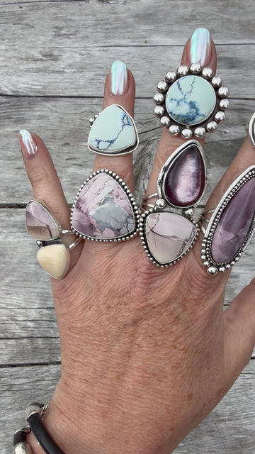 Thumbnail: Lilac Jasper & Gem Lepidolite- Size 10