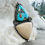 Thumbnail: Woolly mammoth tusk & turquoise-A, size 7