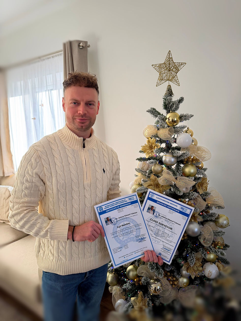Eye-level view of a marine survey vessel docked at a harbor with engineering equipment on deck