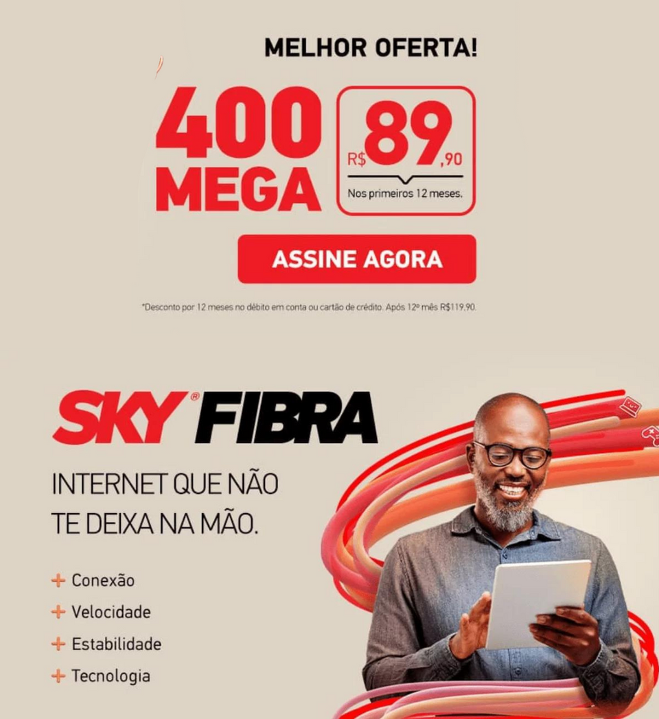 Sky Fibra 400 mega
