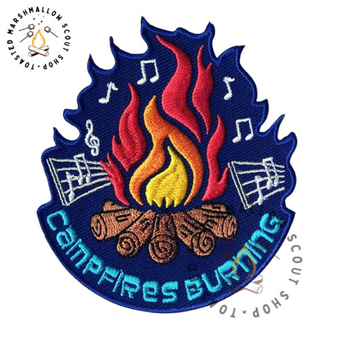 campfires-burning-badge-88mmx79mm-marshmallowscoutshop