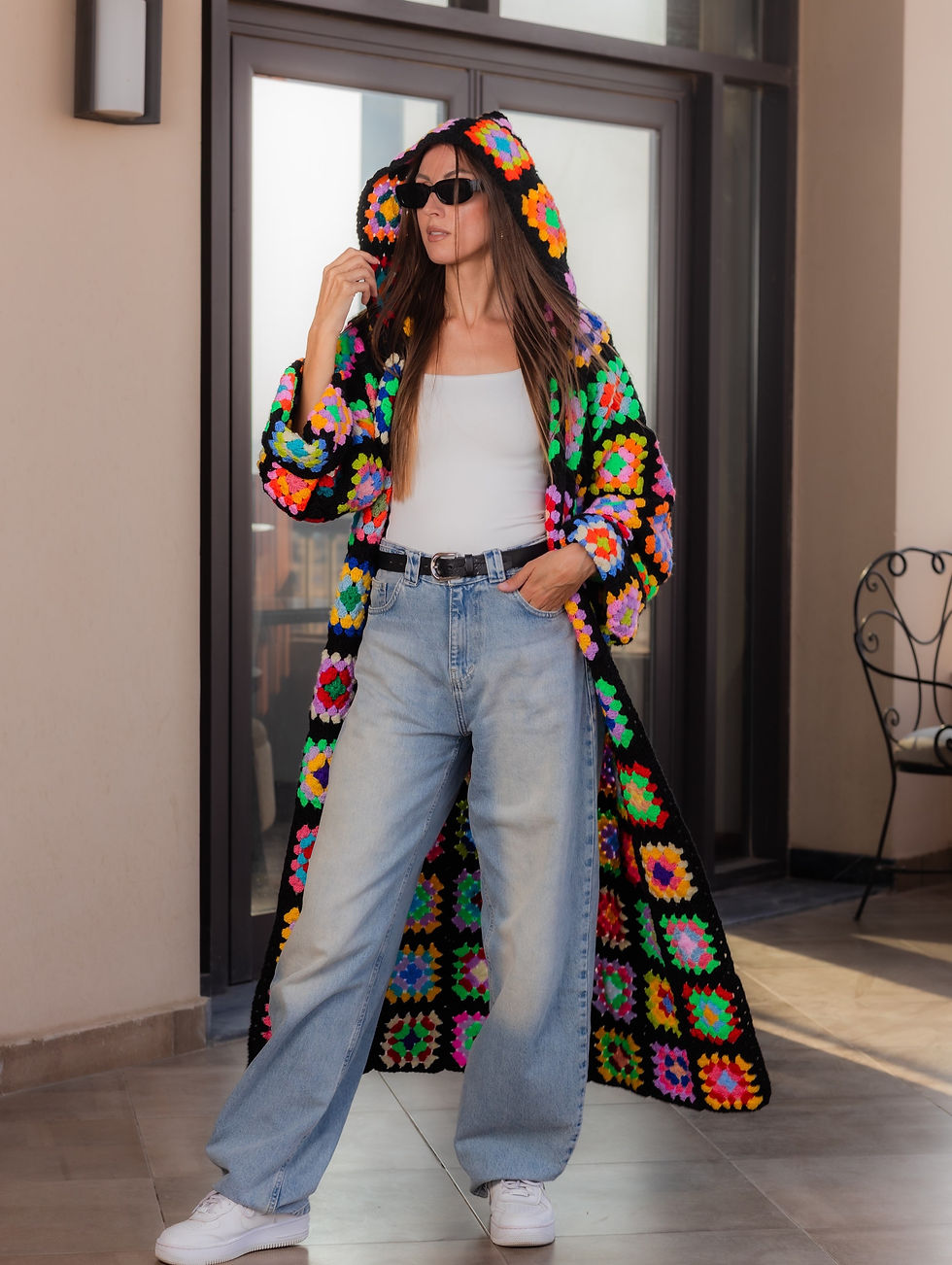 Thumbnail: Hande made crochet long cardigan 